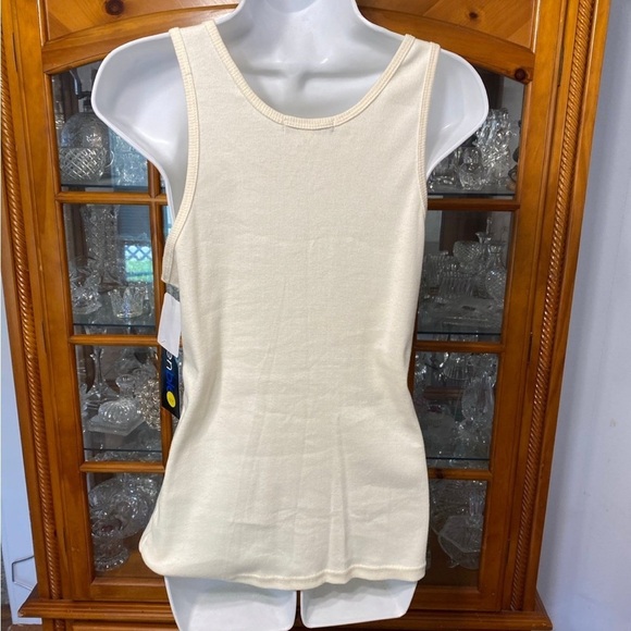 Vintage Haven Bleu Embellished Embroidered Ribbed Tank Top NWT size XL - Picture 4 of 9